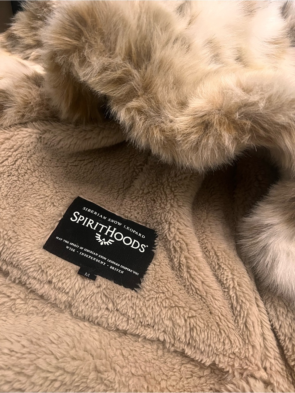 SpiritHoods Siberian Snow Leopard Hooded Robe with Faux-Fur Trim